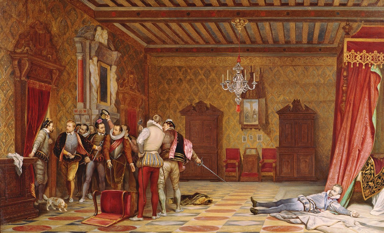 Atentát na Henriho de Lorraine (1549-88) duc de Guise, 1834 od Hippolyte Delaroche