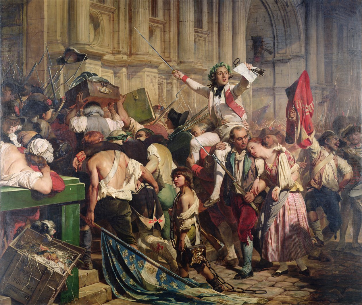Dobyvatelé Bastily před Hotel de Ville v roce 1789, 1839 od Hippolyte Delaroche