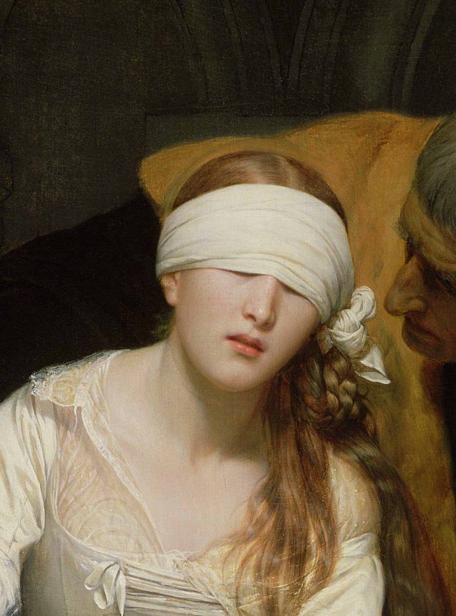 Poprava lady Jane Greyové, 1833 (detail snímku 72630) od Hippolyte Delaroche