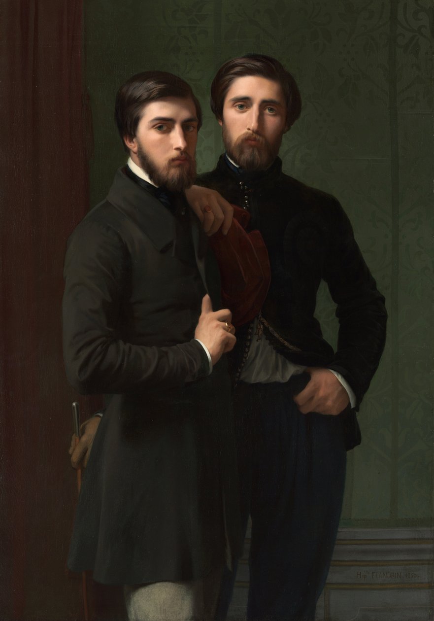 René-Charles Dassy a jeho bratr Jean-Baptiste-Claude-Amédé Dassy, 1850 od Hippolyte Flandrin