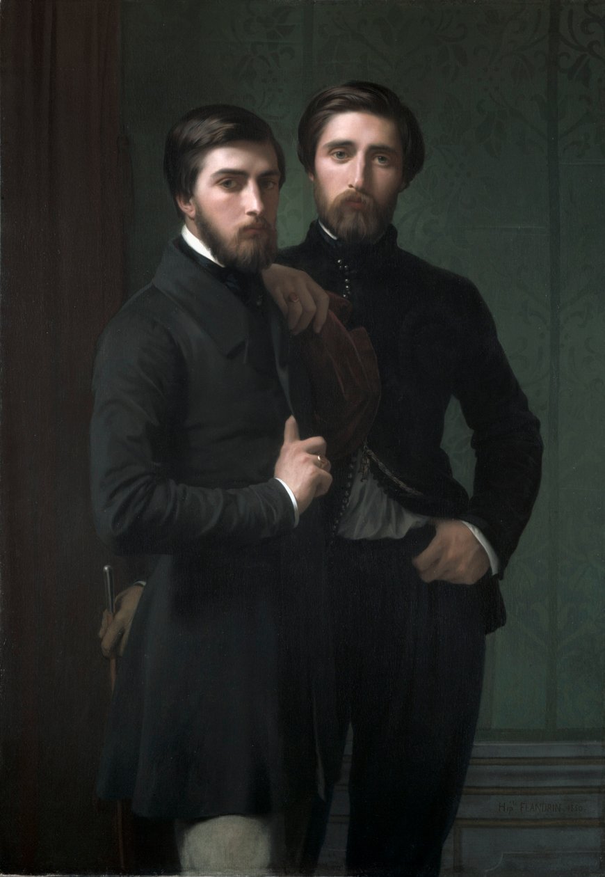 René-Charles Dassy a jeho bratr Jean-Baptiste-Claude-Amédé Dassy, ​​1850. od Hippolyte Jean Flandrin