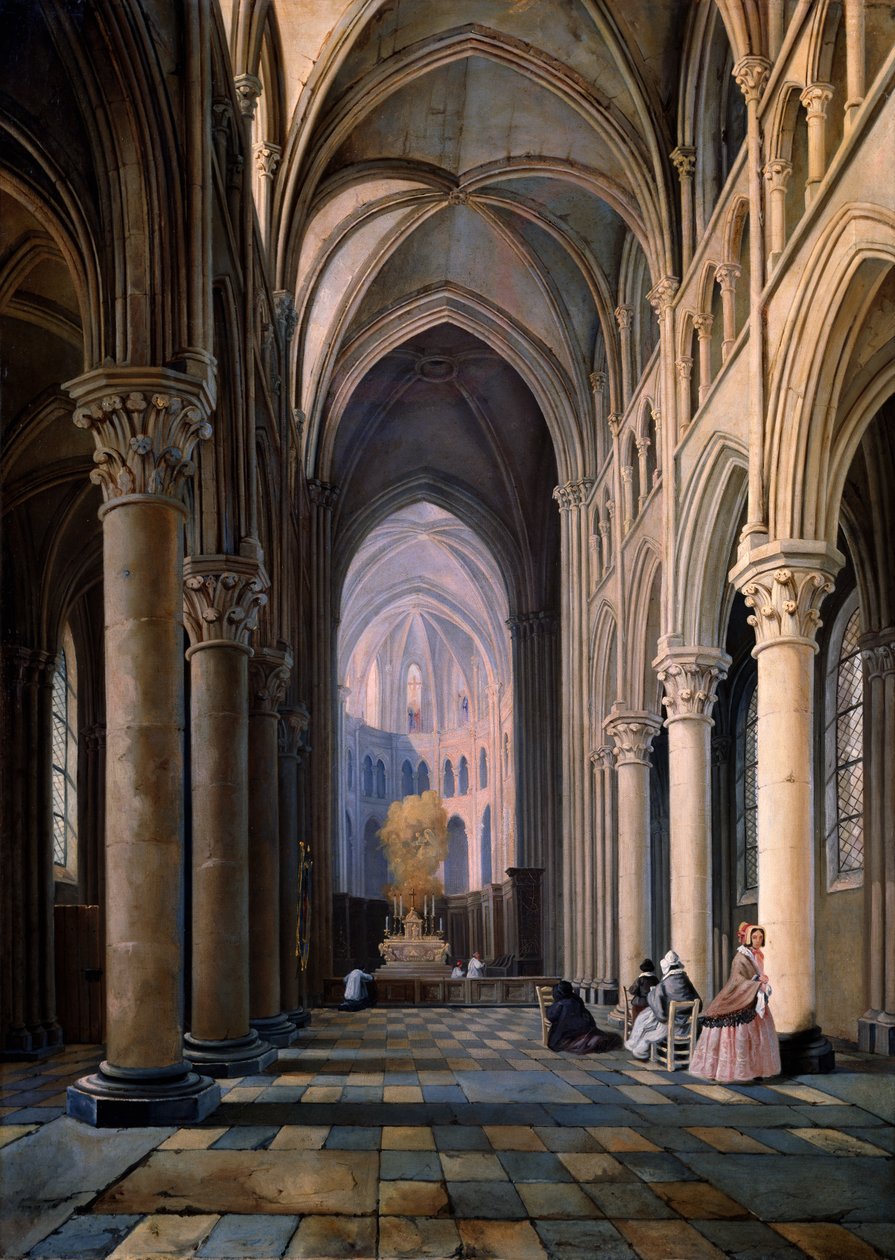 Interiér kostela od Hippolyte Joseph Cuvelier