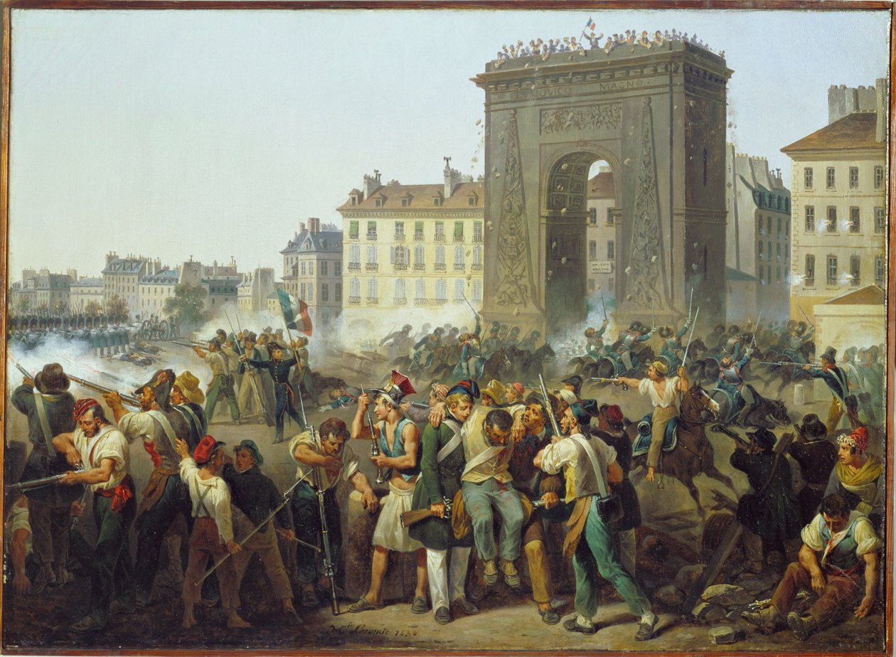 Boje u brány města St. Denis 28. července ... od Hippolyte Lecomte