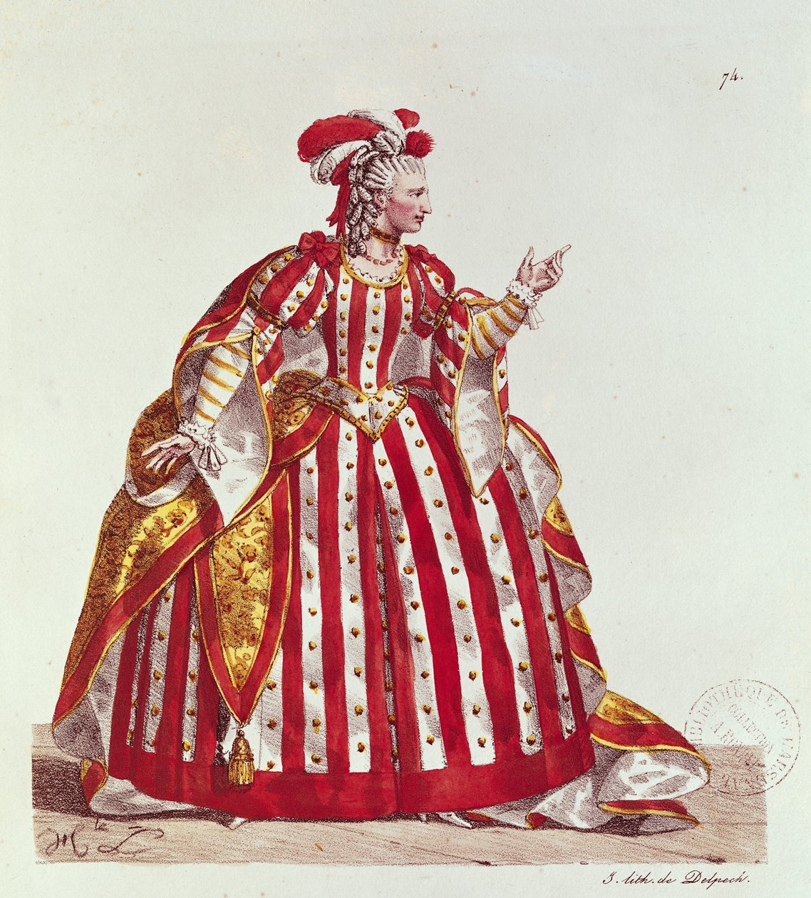Mademoiselle Dumesnil (1713-1803) v úloze Agrippiny v 