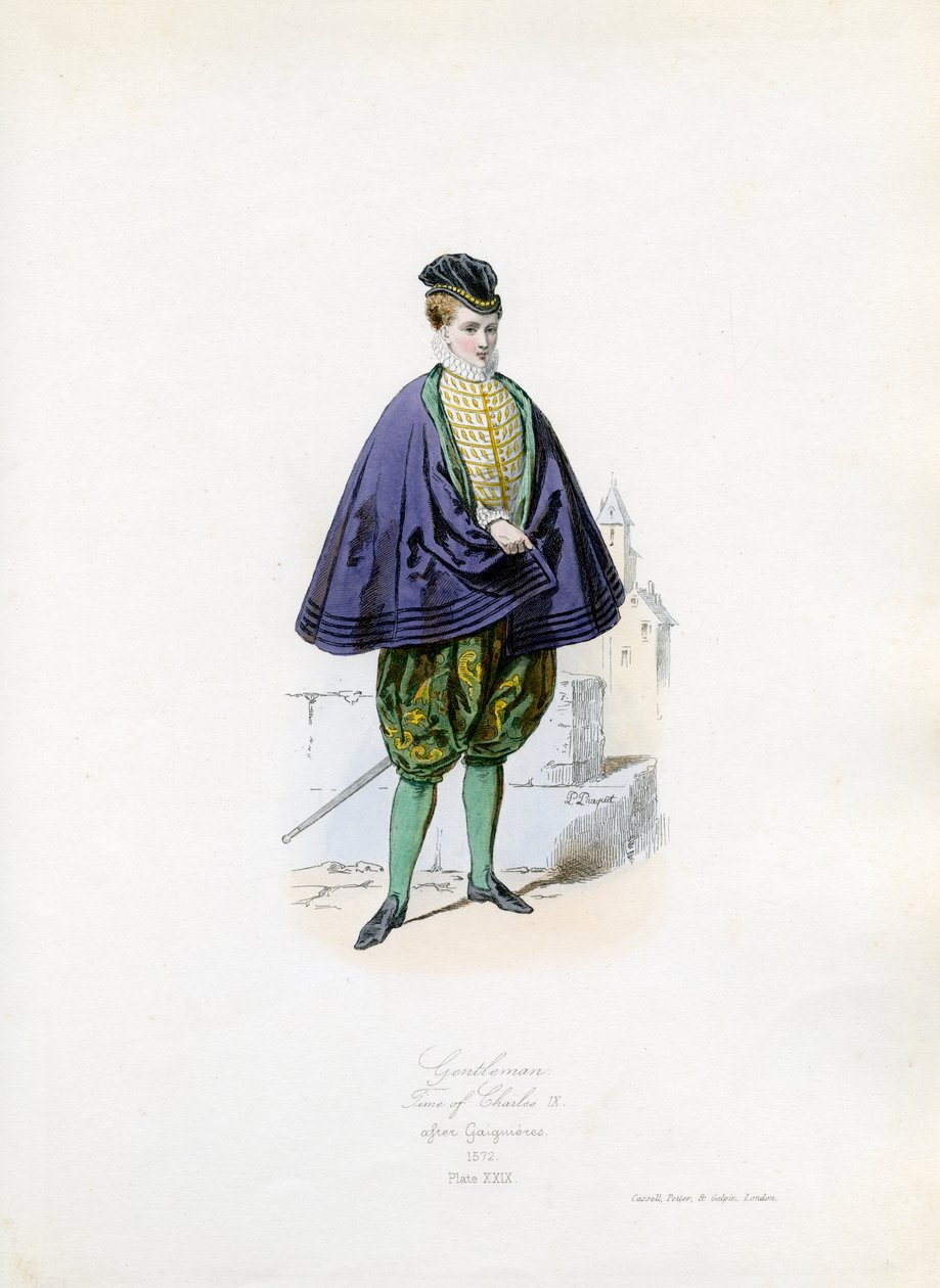 Gentleman z doby Karla IX od Hippolyte Louis and Polydore Pauquet