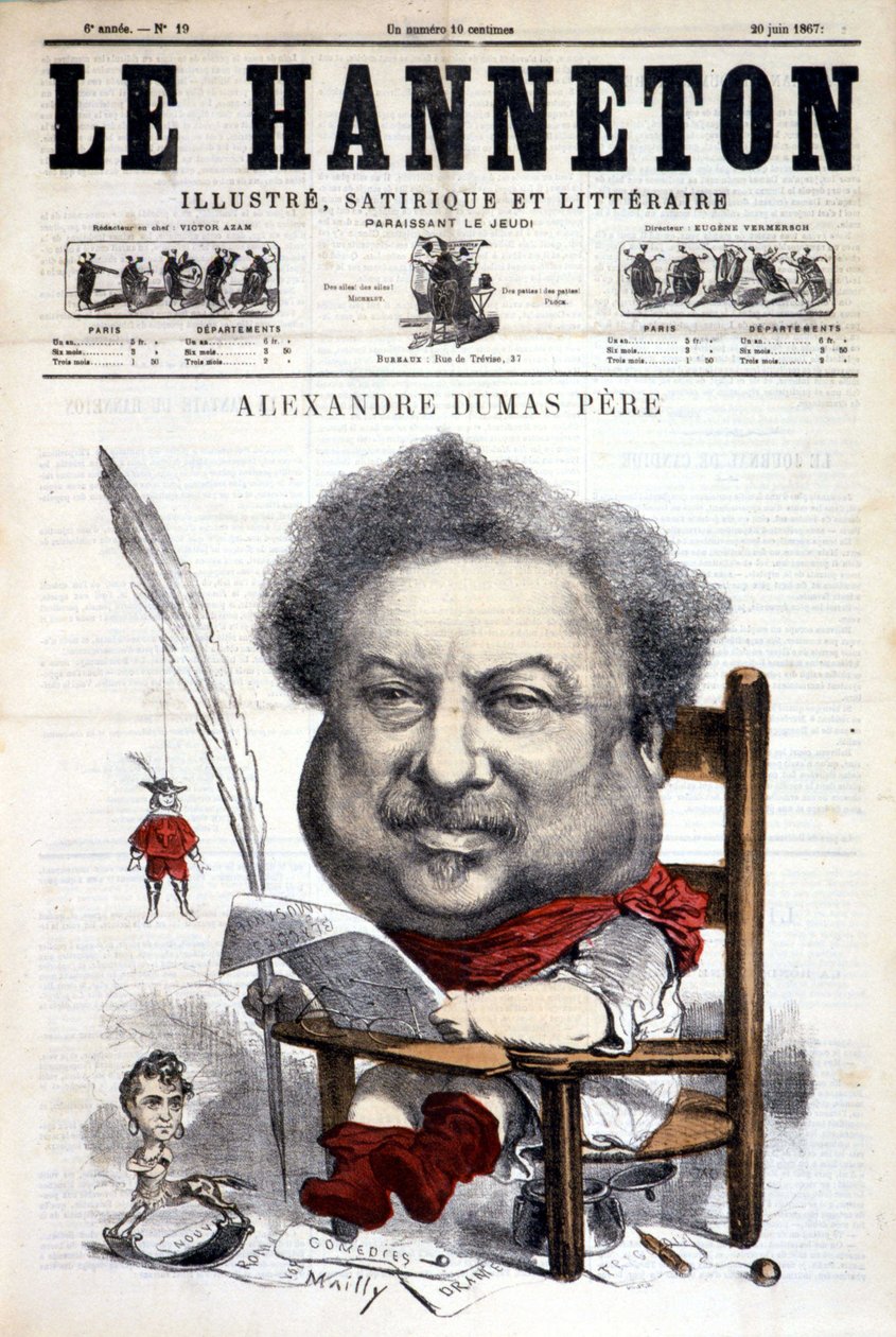 Otec Alexandre Dumas - v „“Le Hanneton““ od 20.6.1867 od Hippolyte Mailly