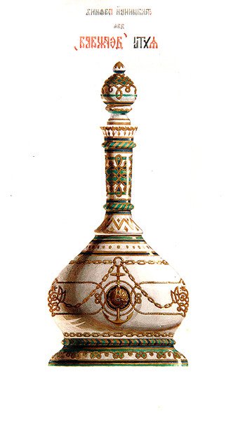Design pro karafu, pro použití na císařské jachtě Alexandra II. Derzhava od Hippolyte Monighetti