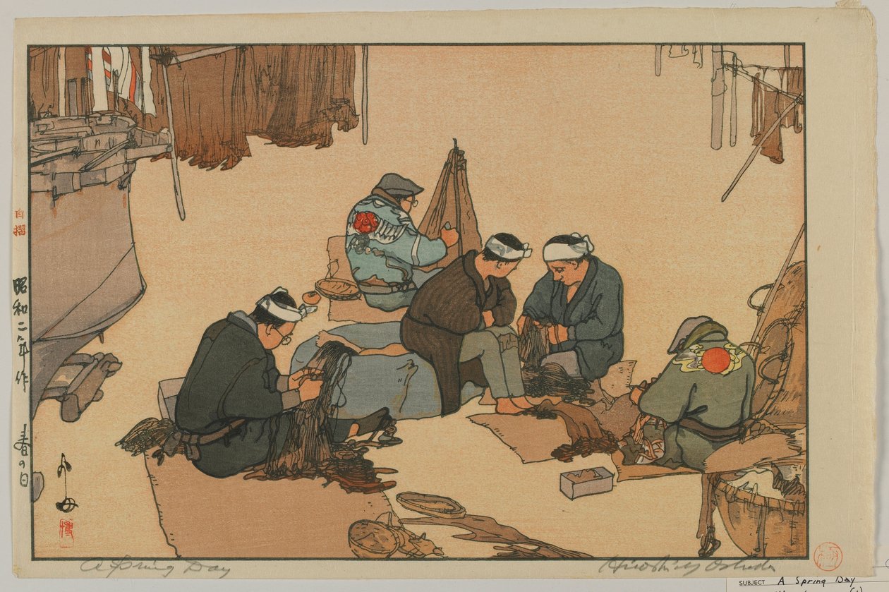Jarní den, éra Showa od Hiroshi Yoshida
