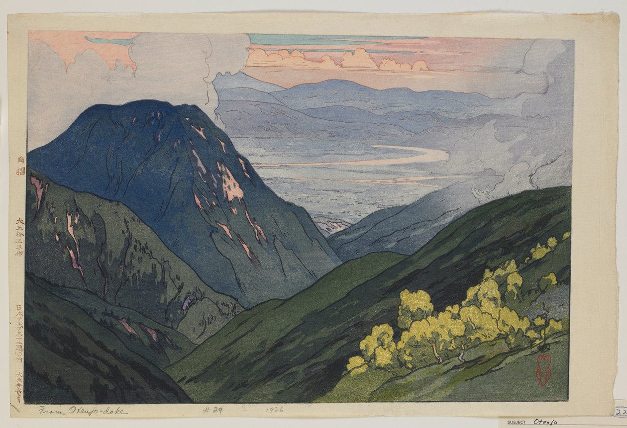Z Daitenjodake, ze série, Dvanáct scén v japonských Alpách, éra Taisho od Hiroshi Yoshida