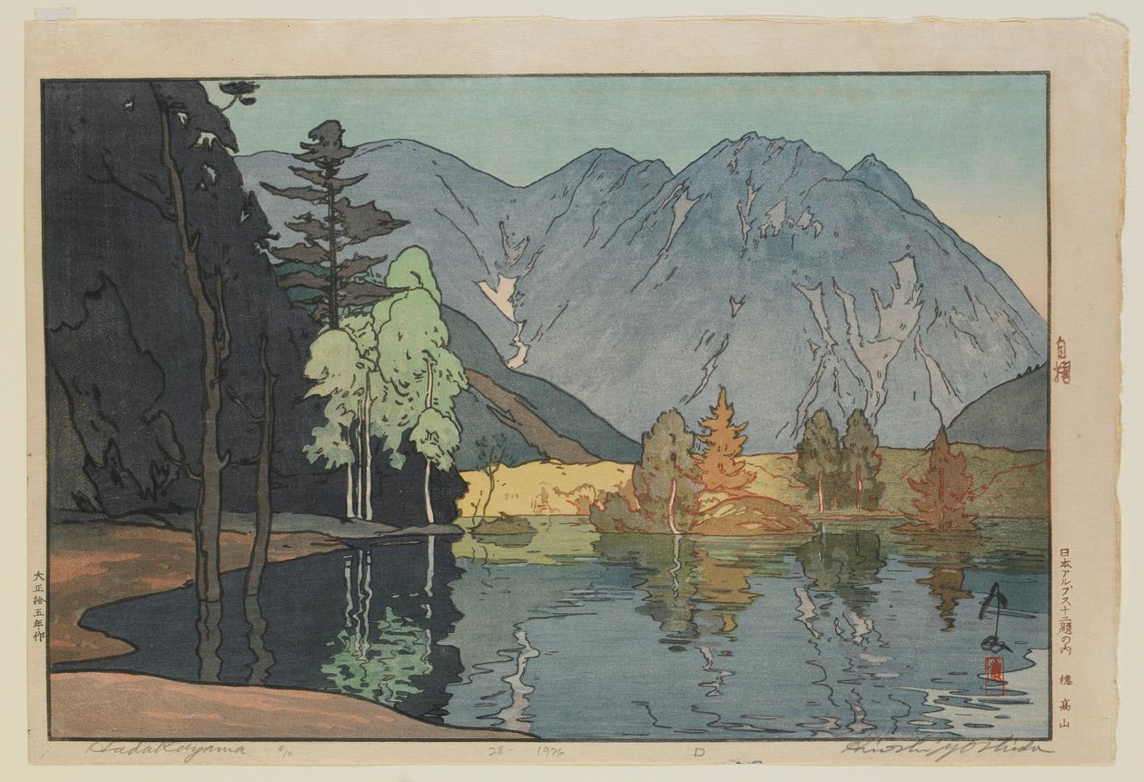Hodakayama, ze série, Dvanáct scén v japonských Alpách, éra Taisho od Hiroshi Yoshida