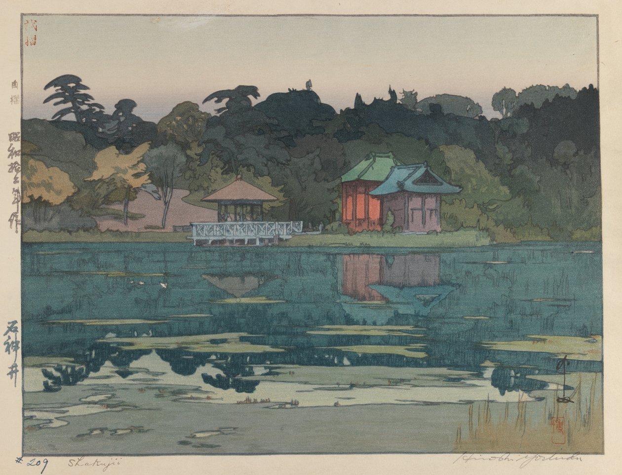 Sakujii (dřevěný tisk na papíře) od Hiroshi Yoshida