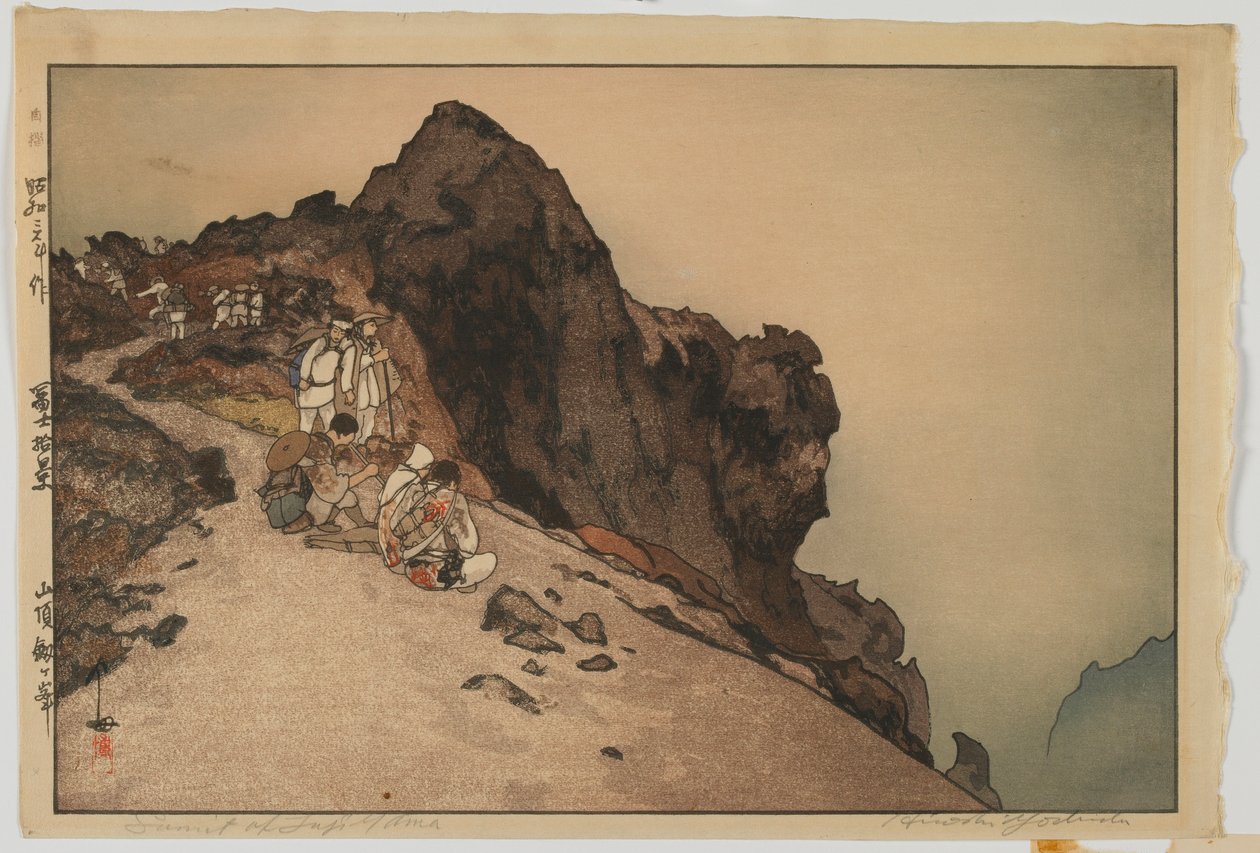 Summit of Fuji, ze série, Deset pohledů na horu Fuji, éra Showa od Hiroshi Yoshida