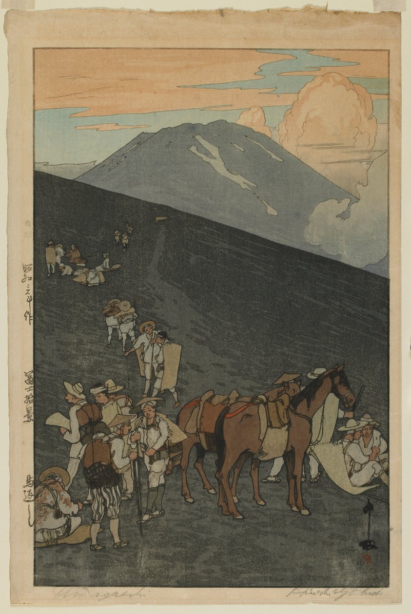 Umagaeshi, ze série, Deset pohledů na horu Fuji, éra Showa od Hiroshi Yoshida