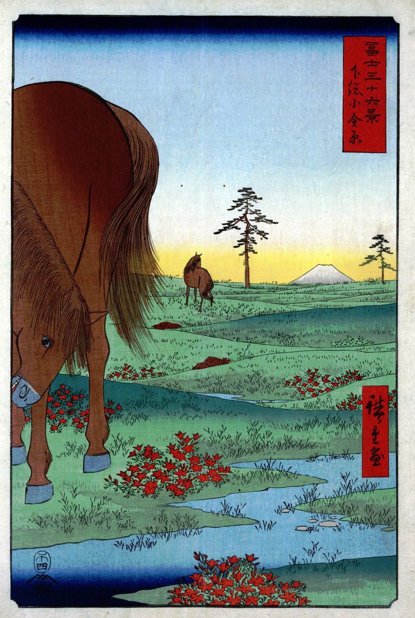 36 pohledů na horu Fuji - 33. Kogane Plain od Utagawa Hiroshige