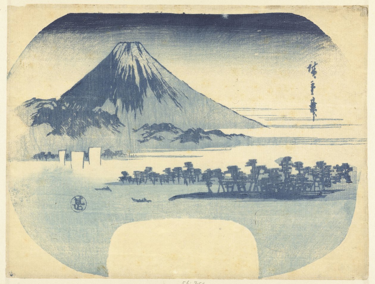 Fuji a borový les v Mio od Hiroshige (I) , Utagawa