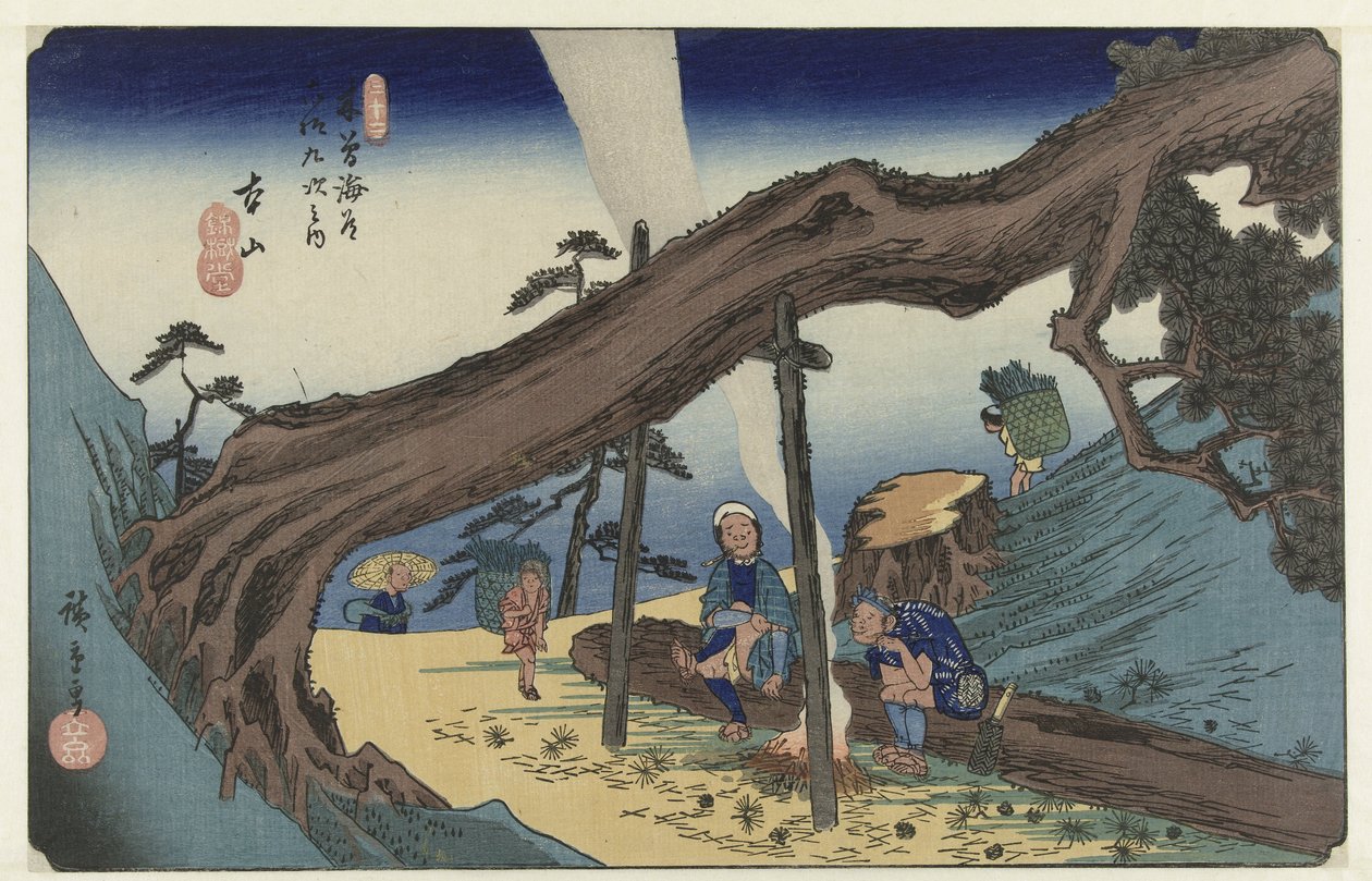 Motoyama 69 s Kisokaido Rokujutsugi no Uchi od Hiroshige (I) , Utagawa