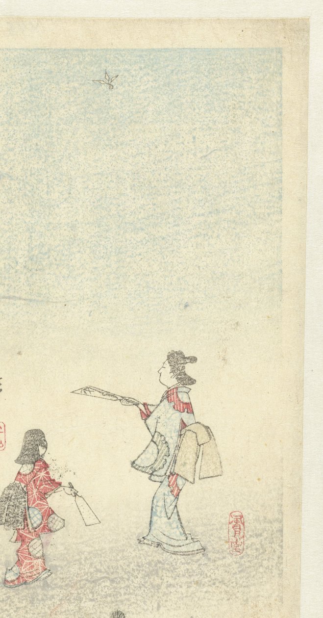 Pluimbal během Nového roku od Hiroshige (I) , Utagawa
