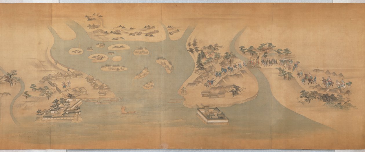 Obrazový svitek Tōkaidō od Hishikawa Moronobu