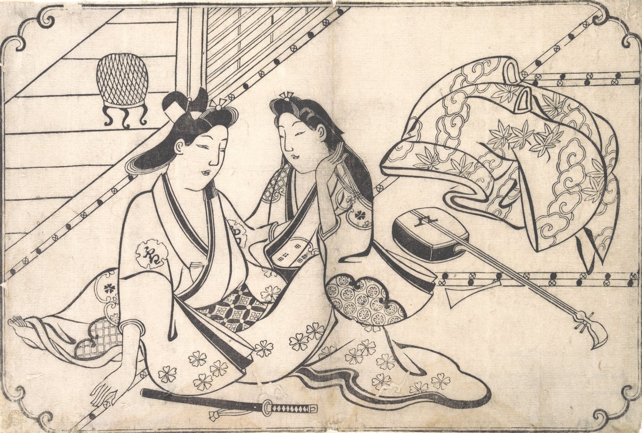 Dva milenci od Hishikawa Moronobu
