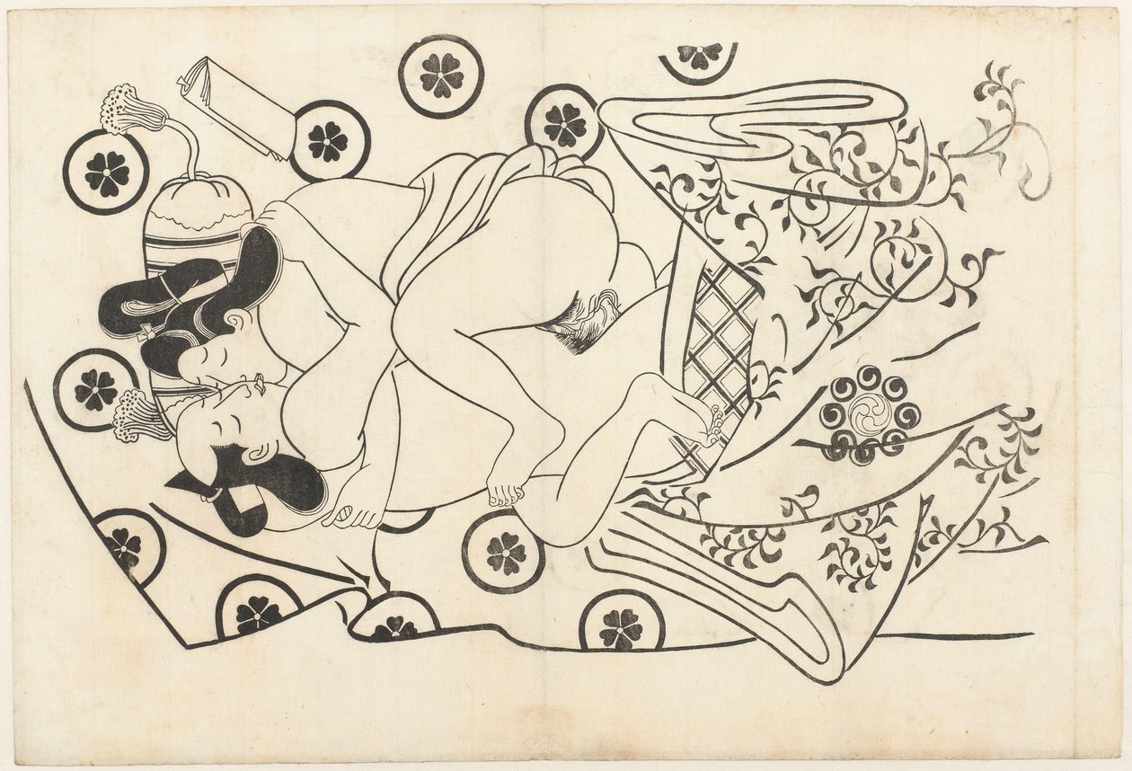 Erotická show od Hishikawa Moroshige (attributed to)