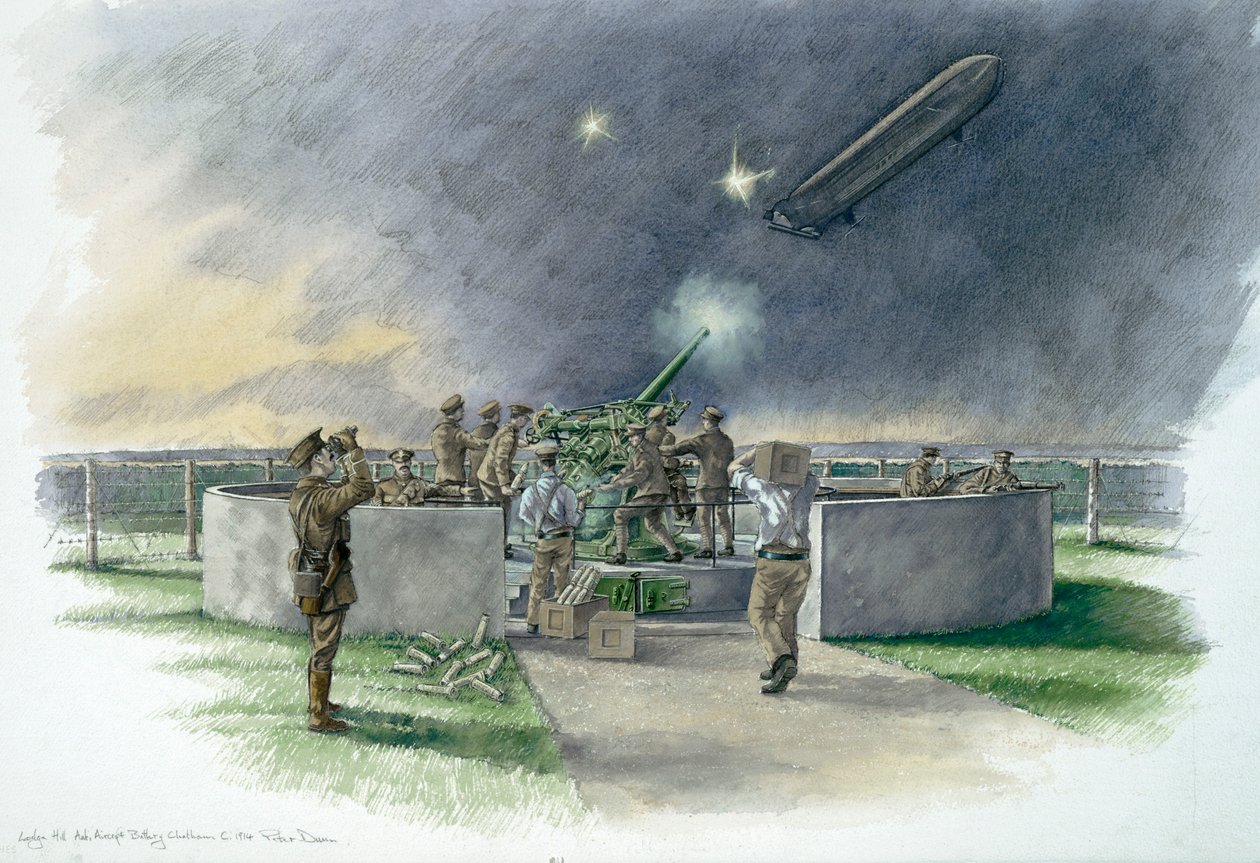 Lodge Hill Battery, Chatham, Kent, první světová válka, 1914-1918 c2000s od Historic England Staff graphic artist