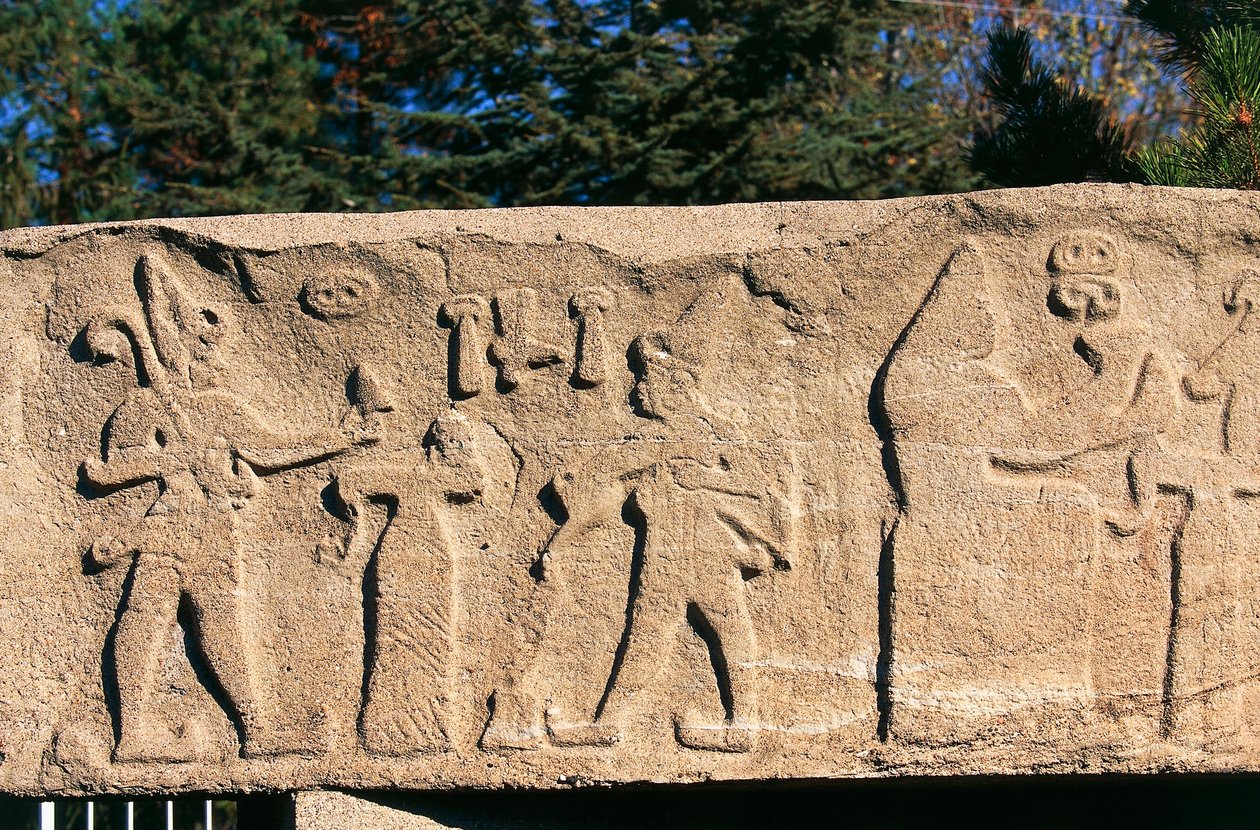 Basreliéf z Kultepe (Kanesh), Kappadokie, Turecko, civilizace Chetitů, 3. tisíciletí př.n.l. od Hittite