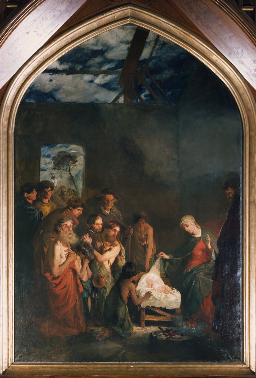 Uctívání pastýře od Hjalmer Eilif Emanuel Peterssen