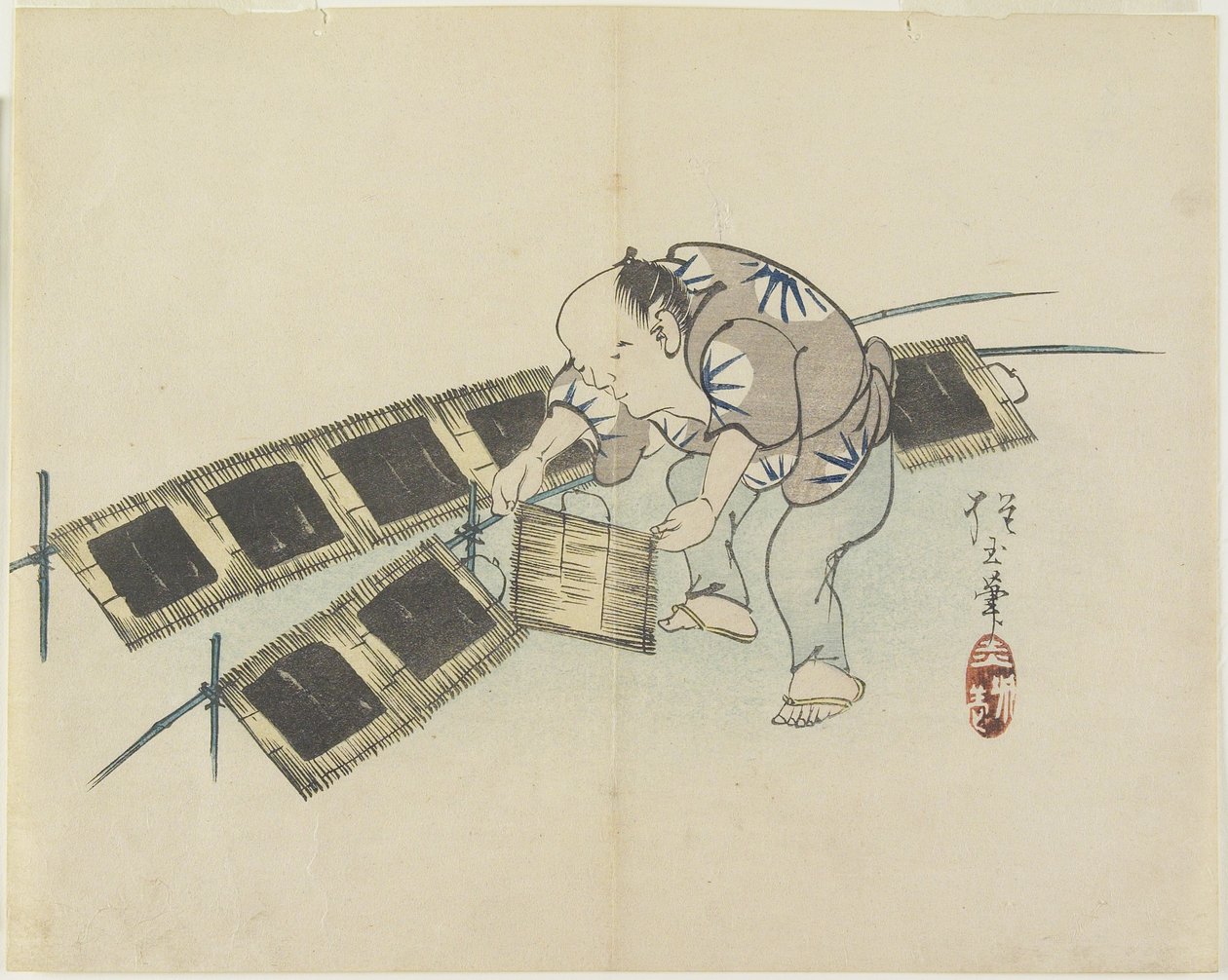 (Sušící laver), kolem roku 1830 od Hogyoku