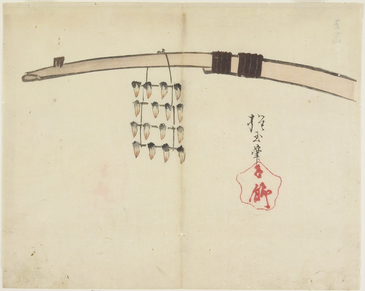 (Sušení měkkýšů), c. 1830 od Hogyoku