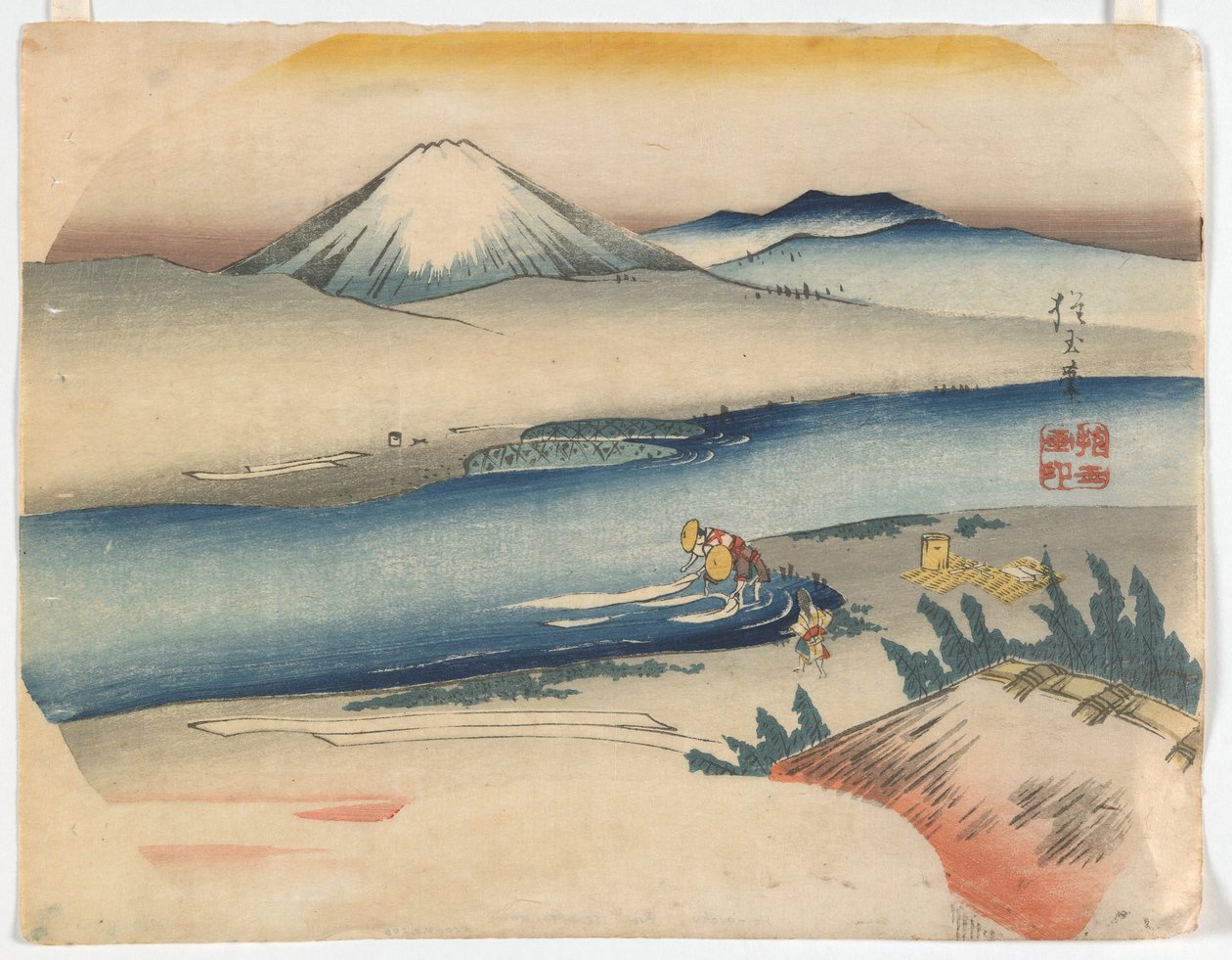 Hora Fuji, období Edo, cca 1840 (barevný dřevořez) od Hogyoku