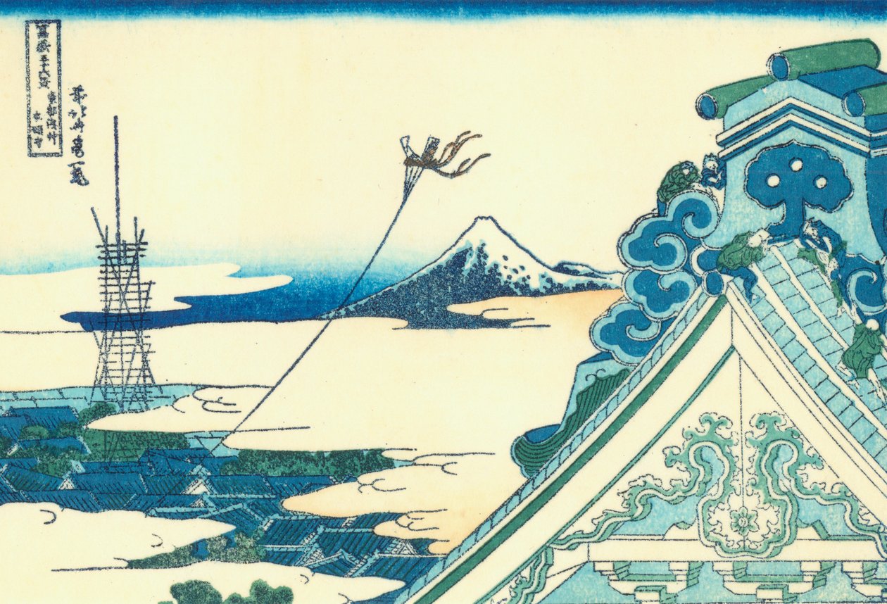 Chrám Asakusa Hongan-ji ve východním hlavním městě od Katsushika Hokusai
