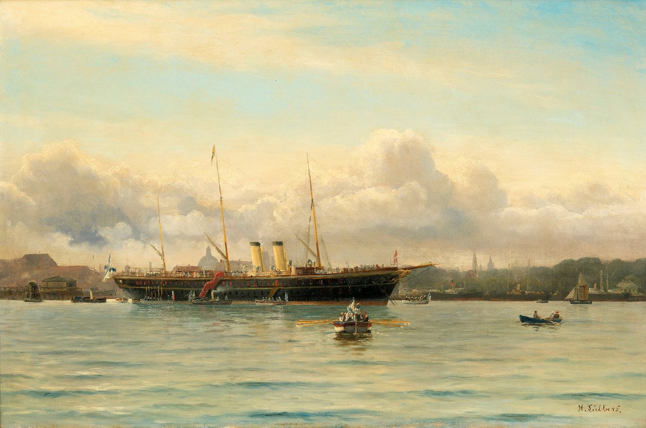 Imperial Yacht Polestar v kodaňském přístavu od Holger Peter Svane Lübbers