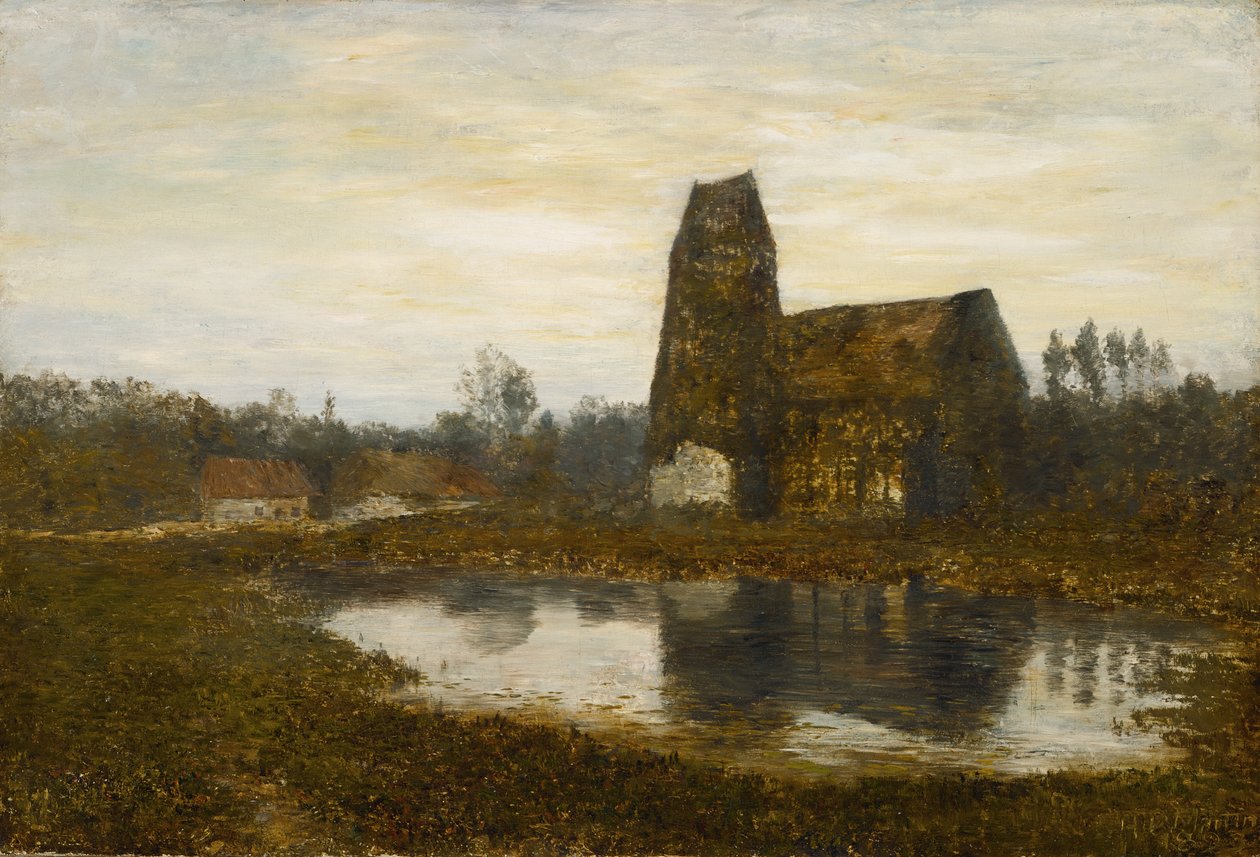 Kostel v Criqueboeufu, Normandie od Homer Dodge Martin