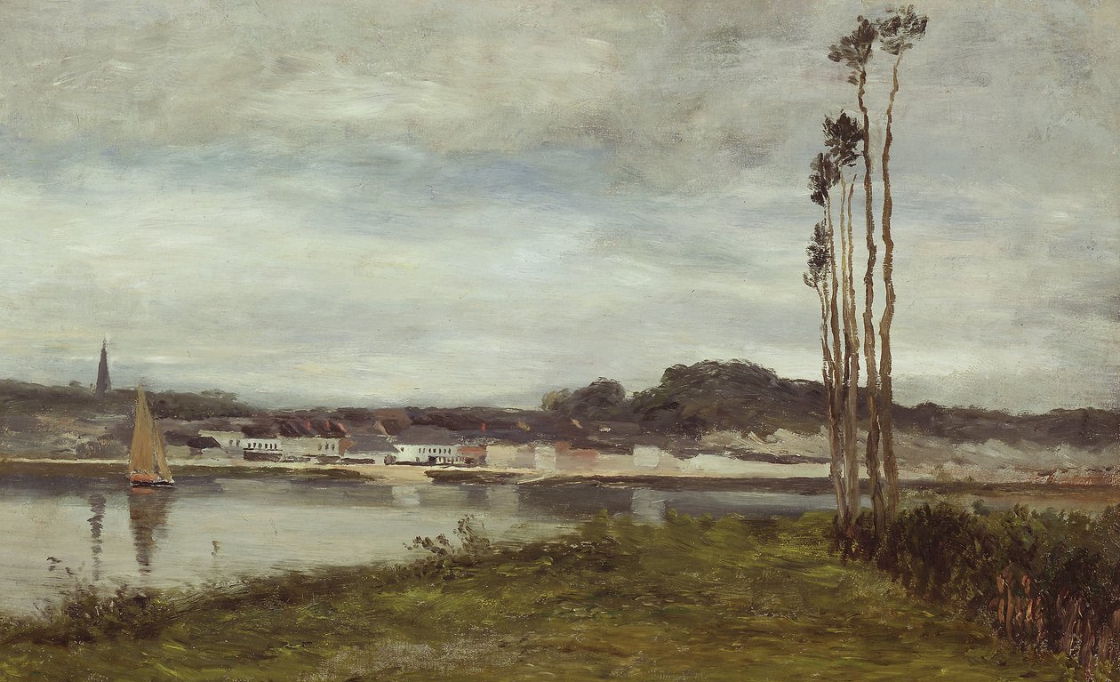 Na Seině, kolem roku 1895 (olej na plátně) od Homer Dodge Martin