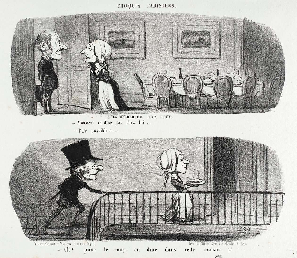 Hledá se večeře od Honoré Daumier