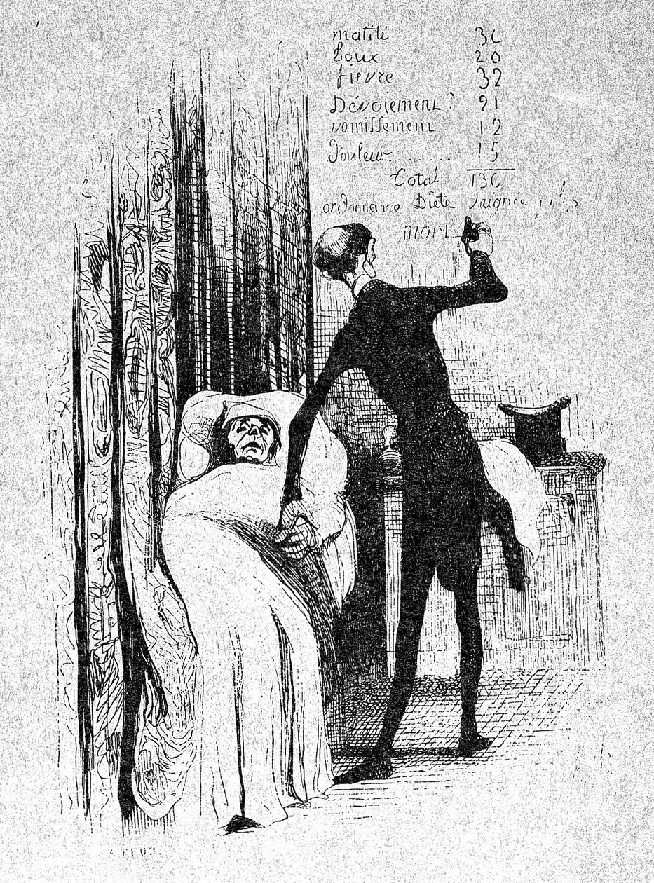 Sčítání účtu od Honoré Daumier