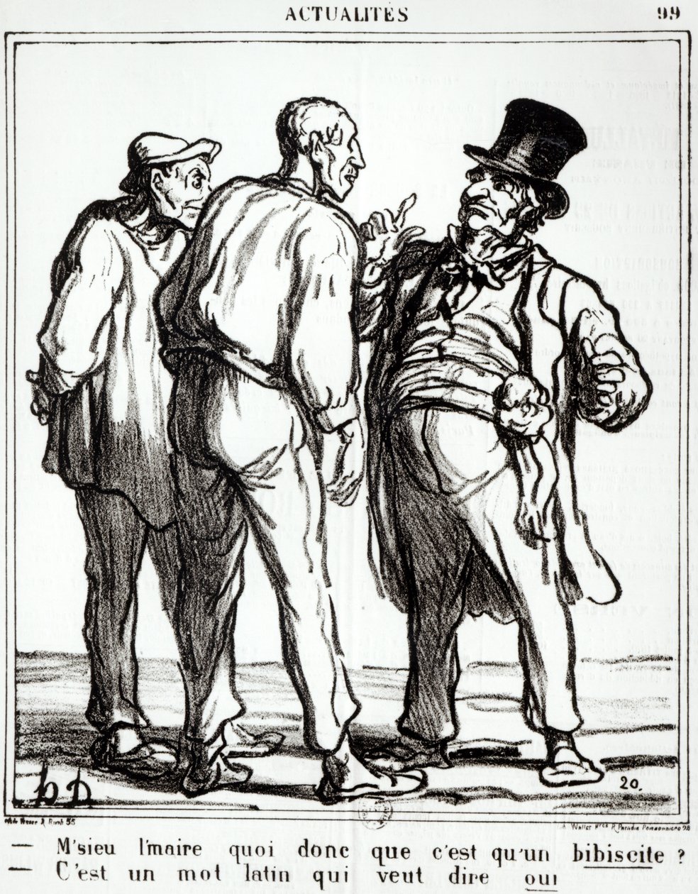 Karikatura o plebiscitu z 8. května 1870, z časopisu 