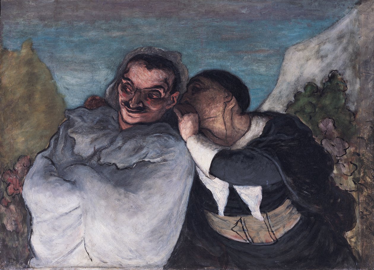 Crispin a Scapin, nebo Scapin a Sylvester, c.1863-65 od Honoré Daumier