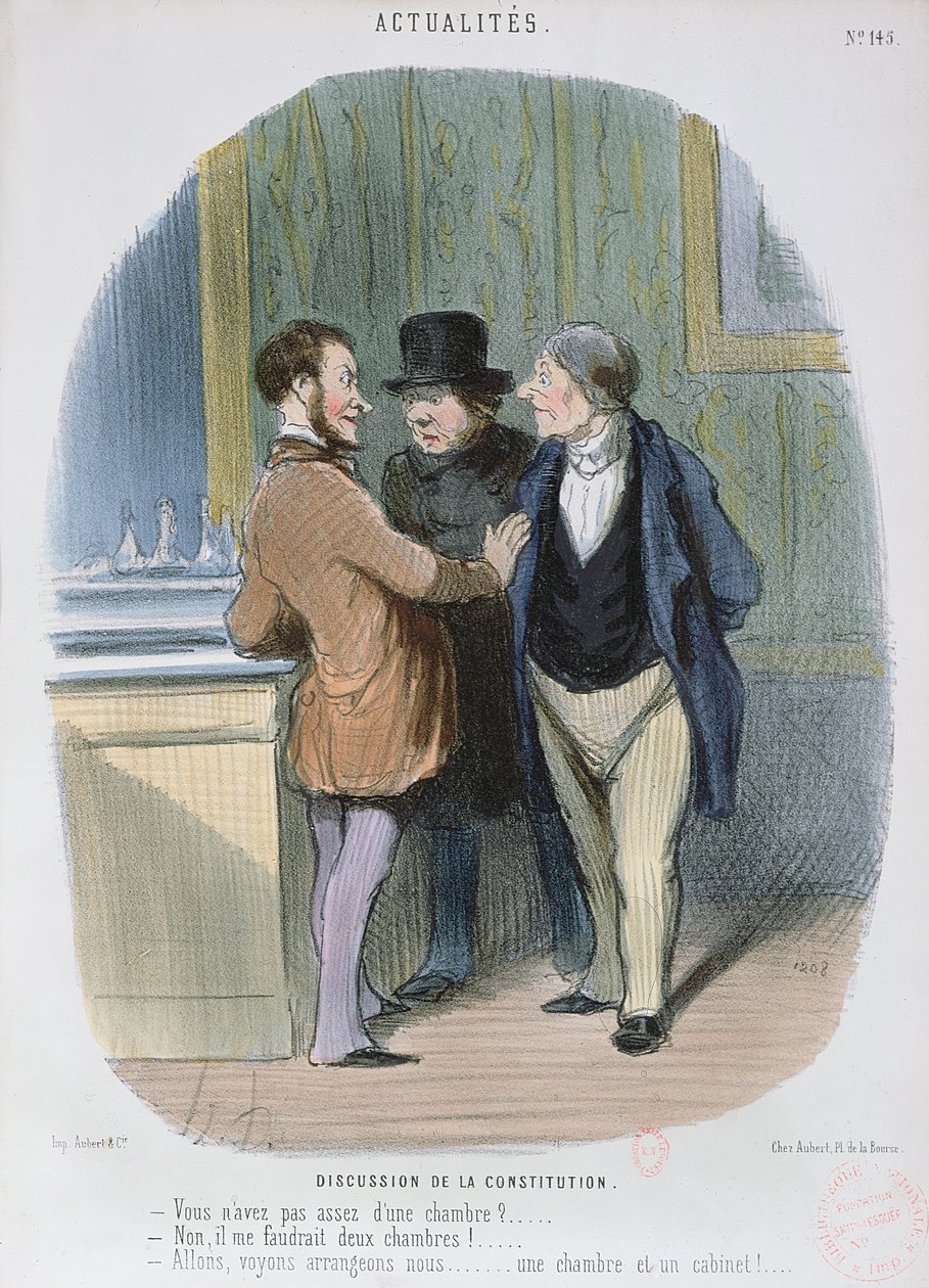Diskuse o ústavě, 1848 od Honoré Daumier