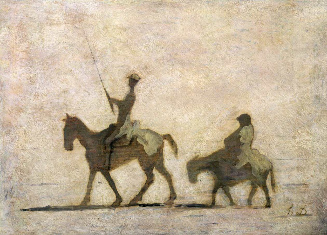 Don Quijote a Sancho Panza (olej) od Honoré Daumier