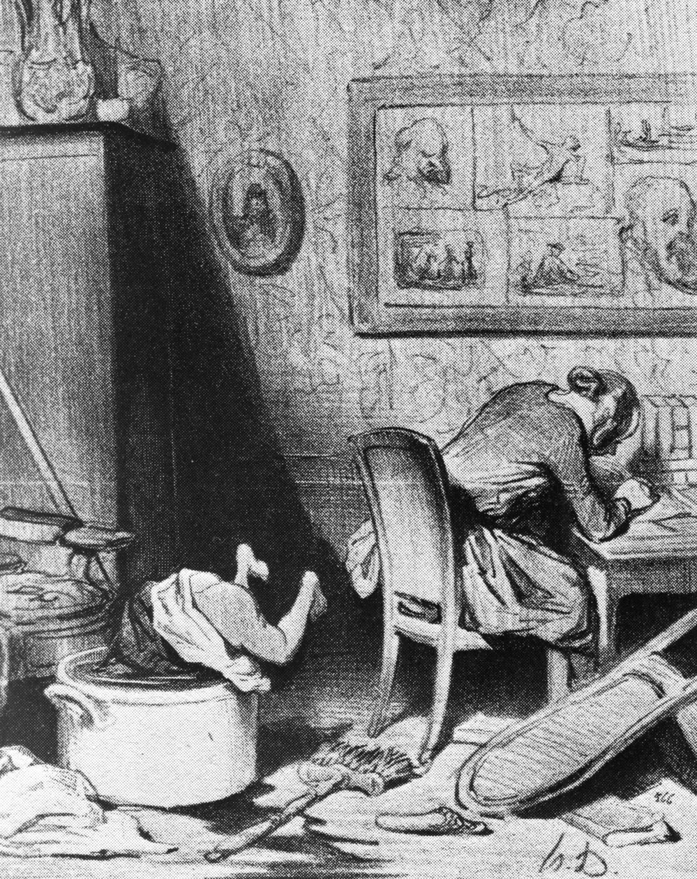 Autorka zanedbávající svou rodinu od Honoré Daumier