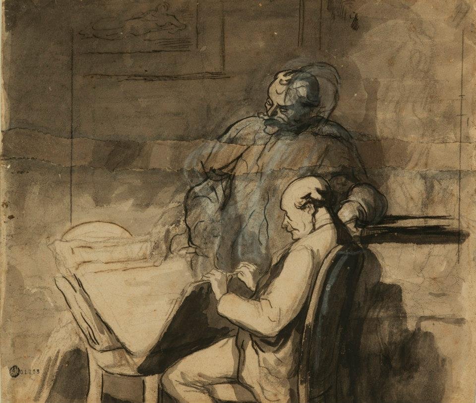Milovníci tisku od Honoré Daumier