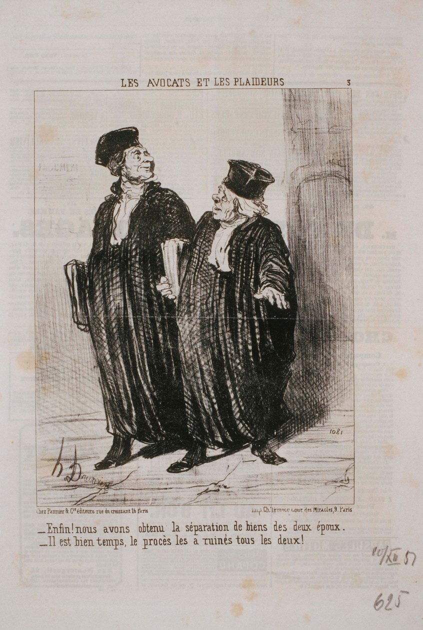 Právníci a účastníci řízení - konečně! Získali jsme oddělení majetku... od Honoré Daumier