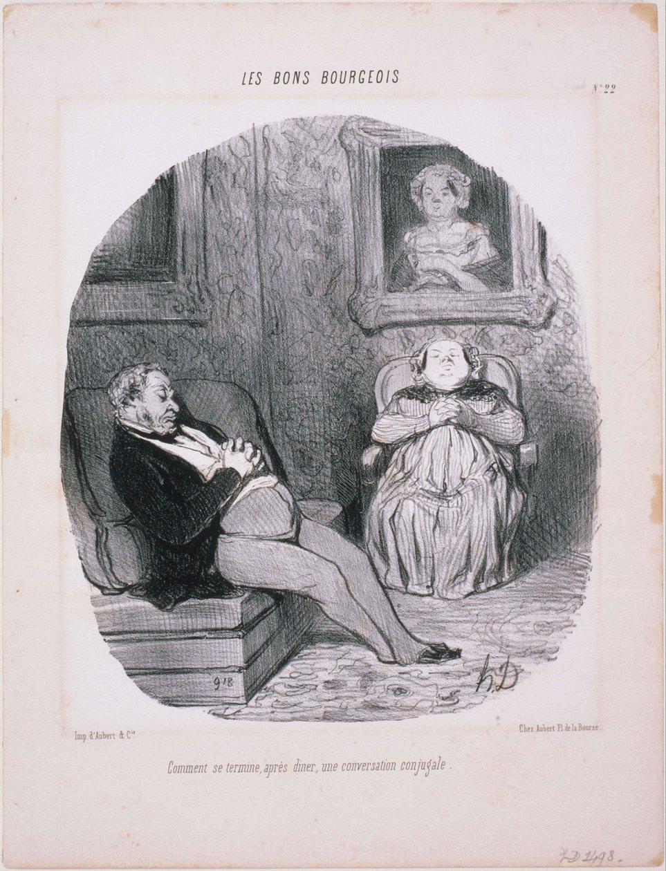 Les Bons Bourgeois - Jak končí manželský rozhovor? od Honoré Daumier