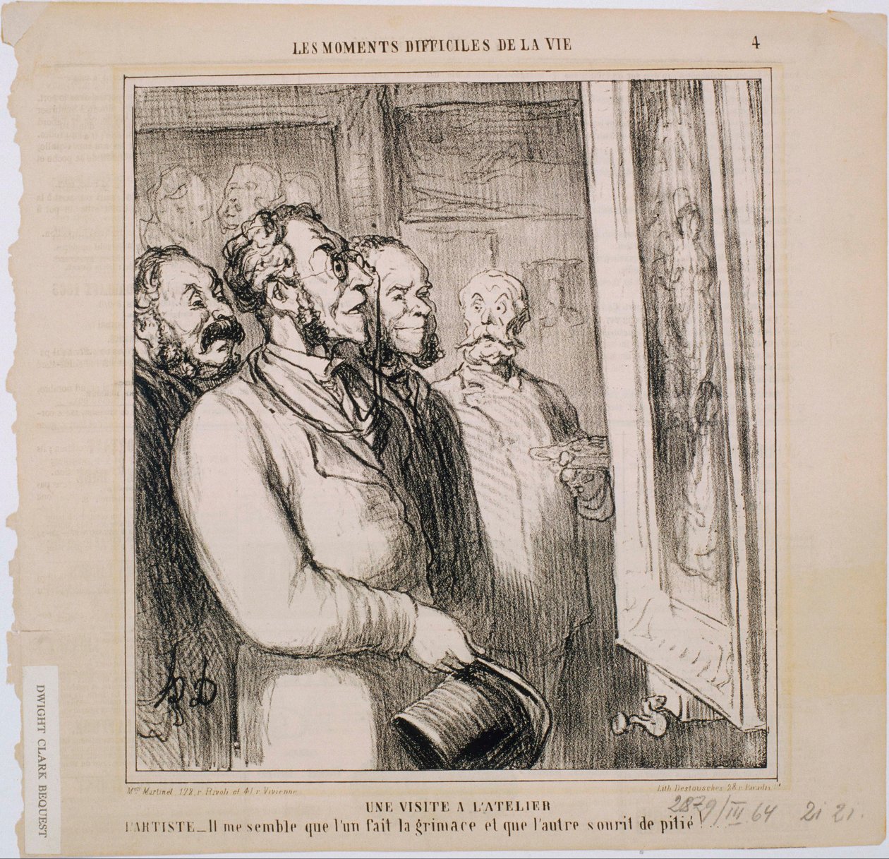 Těžké okamžiky života - návštěva dílny od Honoré Daumier