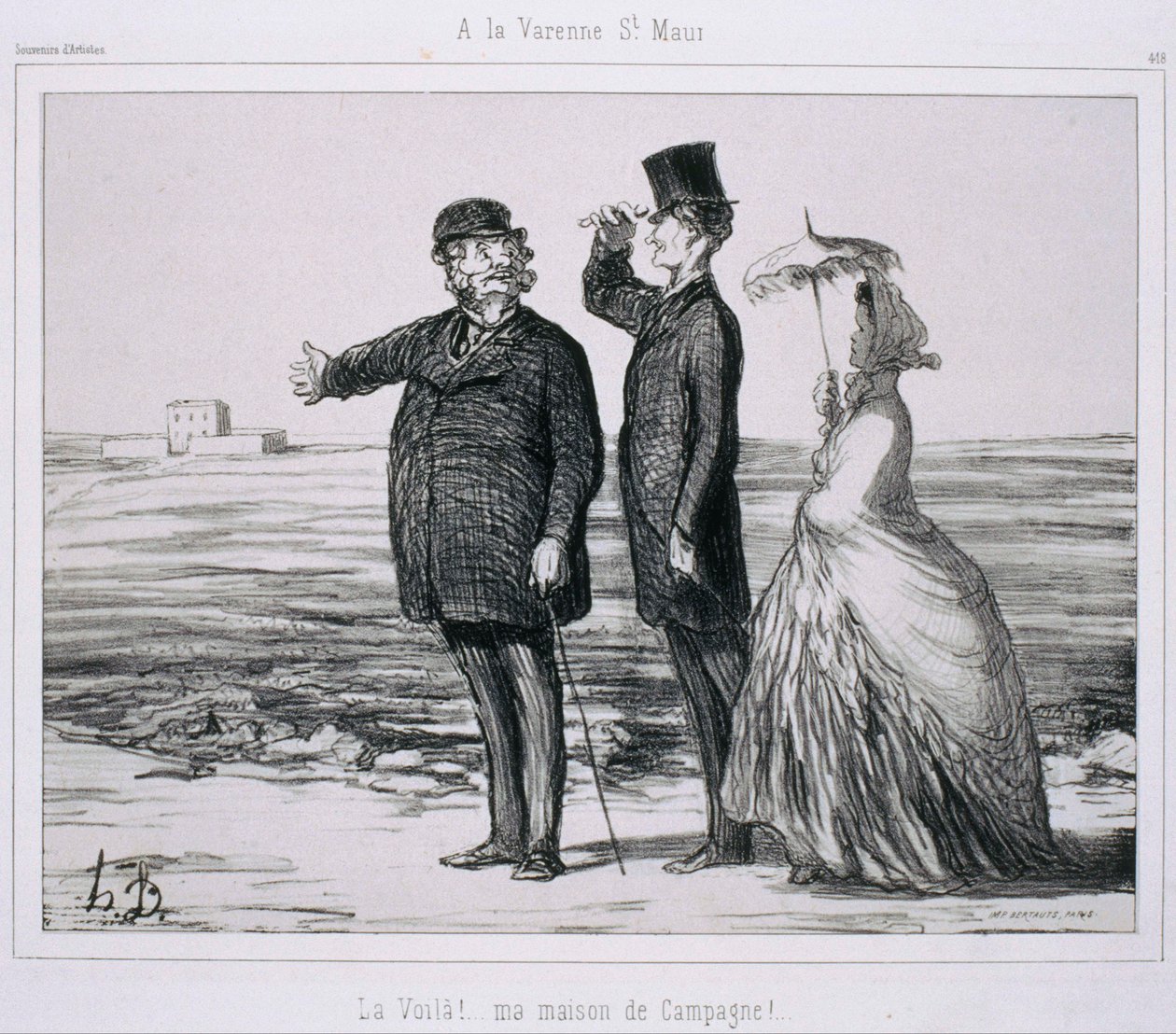 Suvenýr dArtistes-In La Varenne-Saint-Maur od Honoré Daumier