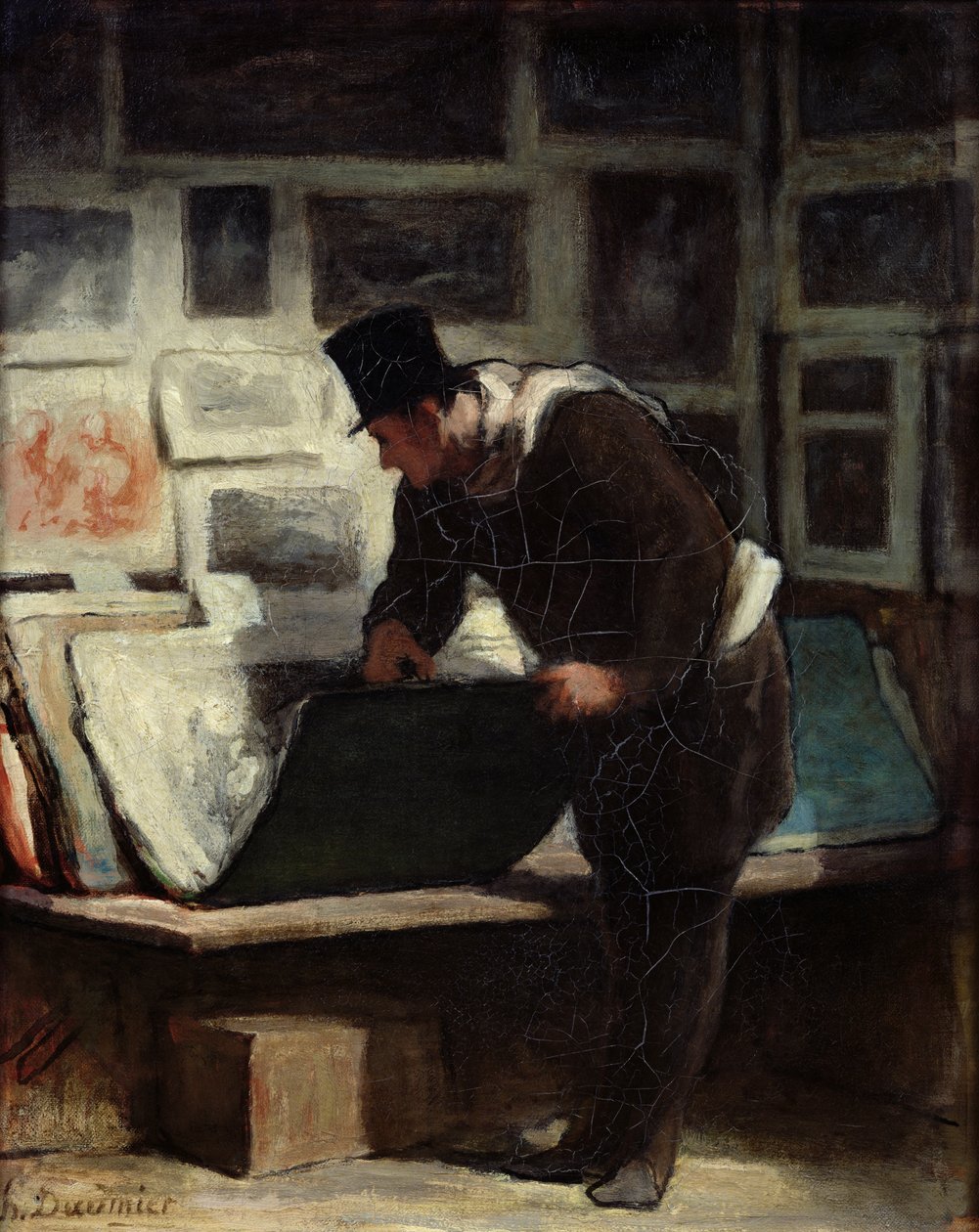 Sběratel rytin, c.1860-62 od Honoré Daumier