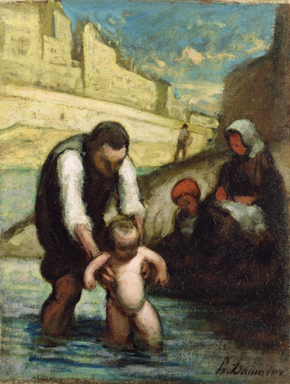 První plavání od Honoré Daumier