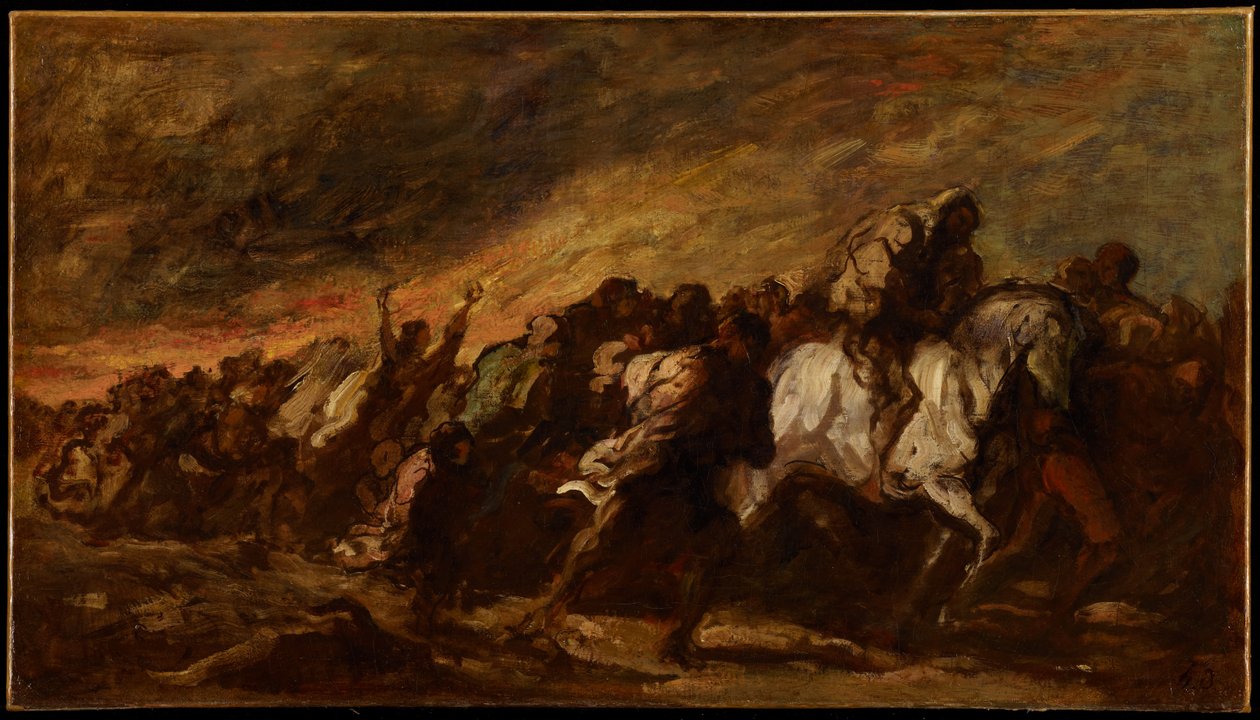 Uprchlíci, kolem roku 1868 od Honoré Daumier