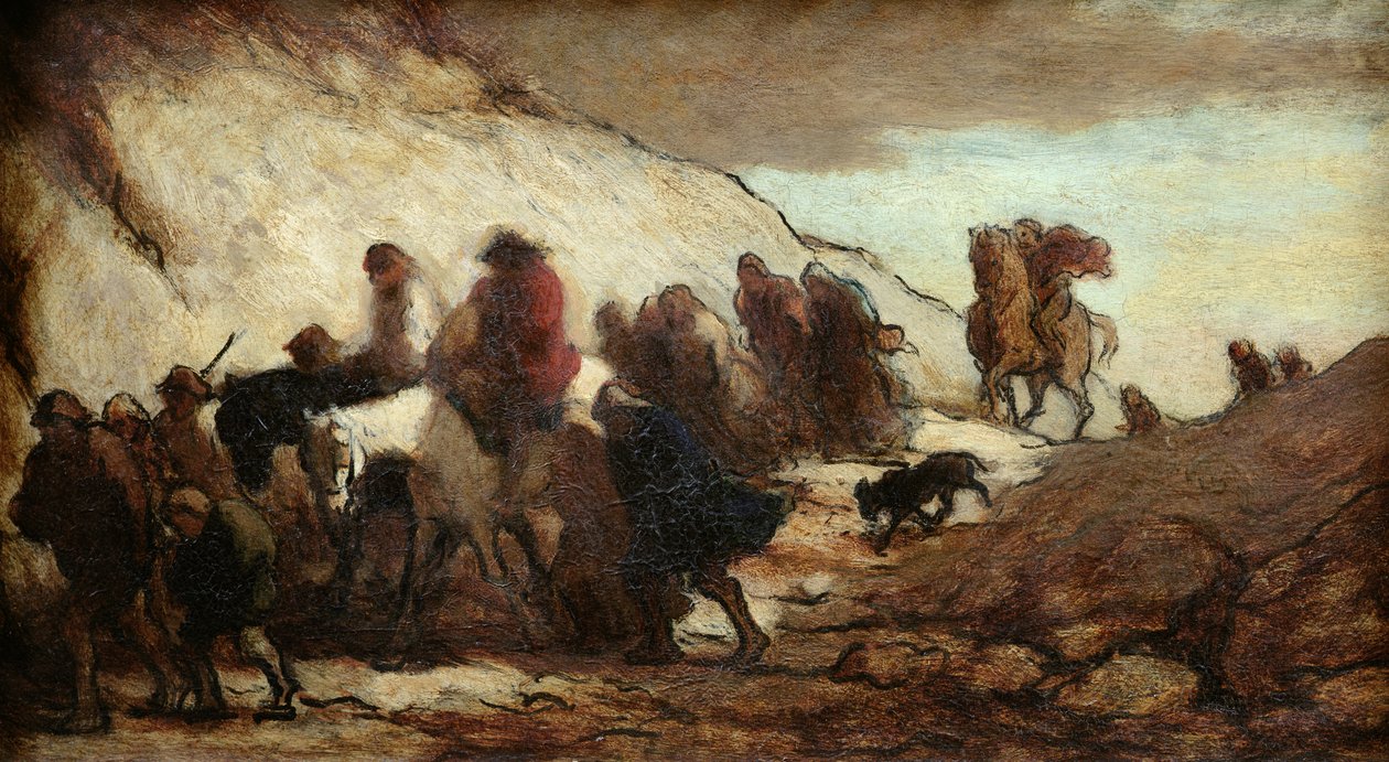Uprchlíci nebo emigranti, c.1849-50 od Honoré Daumier